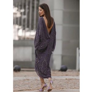 Zara Beaded Midi Dress